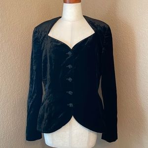 Black velvet blazer